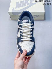Nike SB Dunk Low Off-White Blue and White Sneakers