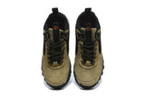 The North Face Suede-Style Trail Sneakers in Olive and Black
