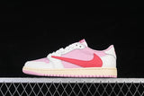 Jordan 1 Low OG Travis Scott Pink and White Sneakers IQ7604-101