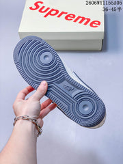 Nike Air Force 1 Low '07 x Supreme White Slate Blue Sneakers