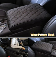 Leather Car Armrest Pad — Memory Foam Center Console Cover