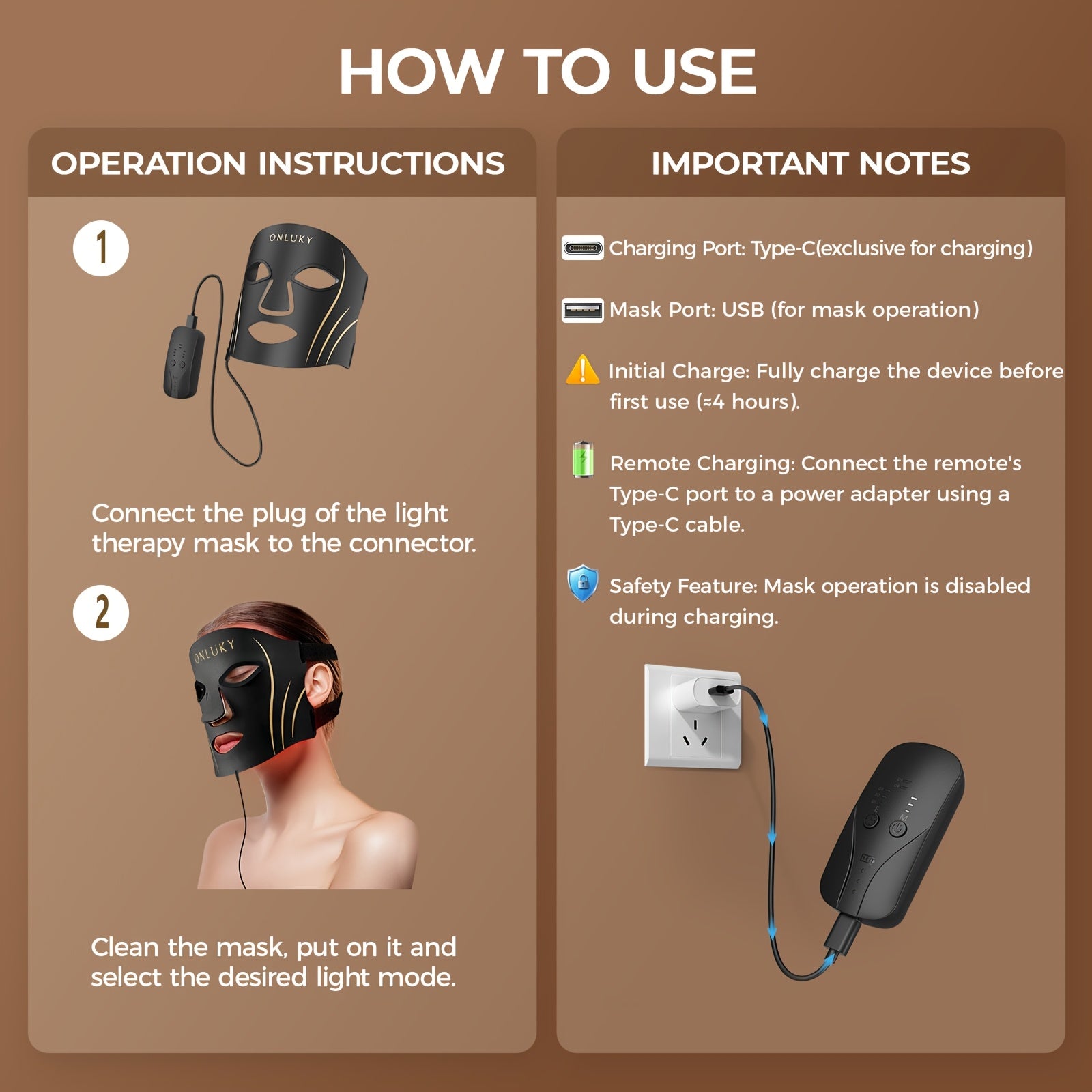 FDA Cleared Red Light Relax for Face LED Mask Eye Mask with Neck Device Remote Control Adjustable Brightness Timer Infrared Light Relax Mask for Home Travel Yoga Sleep Work Professional Best Anti-Aging Acne Mask Brightens Skin Healthy Home Gift