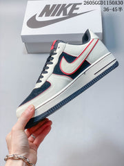 Nike Air Force 1 Low Sneakers in Cream, Navy and Red