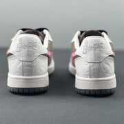 BAPE Sk8 Sta Low-Top Sneakers in White, Taupe and Pink