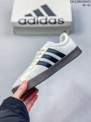 Adidas VL Court Classic Shoes White Navy JI0495