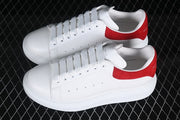 Alexander McQueen Oversized Sneakers, White and Red Heel