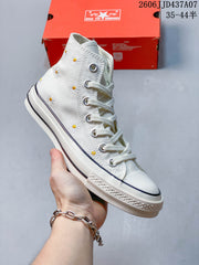 Converse Chuck 70 High-Top Daisy Embroidered Sneakers