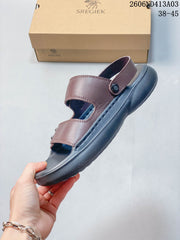 ROMON Men's Brown Adjustable Strap Sandals 06ND413A03