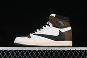 Travis Scott x Air Jordan 1 High OG Sneakers Brown White CD4487-001