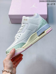 Jordan Air Jordan 3 Retro Sail and Jade Aura Sneakers