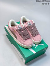 PUMA Suede XL Pink Suede Platform Sneakers