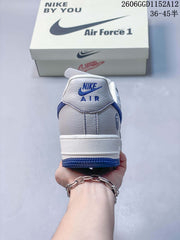 Nike Air Force 1 Low White and Navy Blue Sneakers