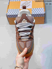 Louis Vuitton Trainer Sneaker in Brown and White