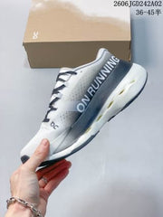 ON Cloudboom Max Running Shoes White Gray Black