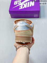 Nike SB Dunk Low Pro Skate Shoes in Tan and Red
