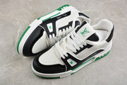 Louis Vuitton LV Trainer Sneaker in White, Green and Black