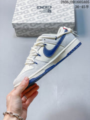 Nike SB Dunk Low Cream and Navy Skate Sneakers
