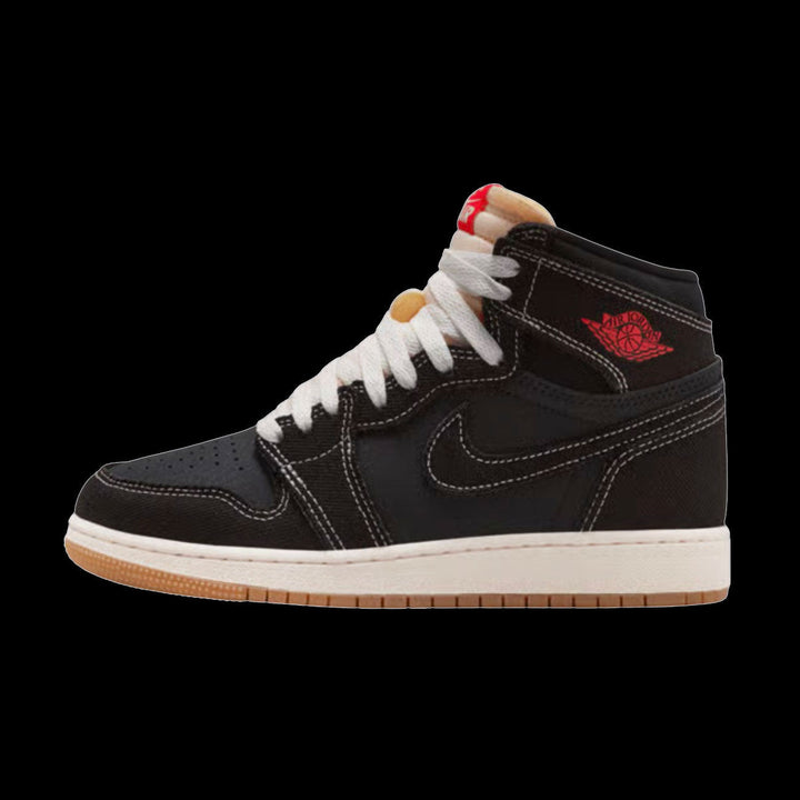 Air Jordan 1 Retro High OG (GS)(Black/University Red-Sail-Gum Med Brown)