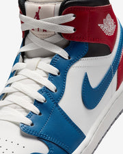 JORDAN AJ 1 MID - TRUE BLUE/ SUMMIT WHITE