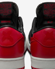 JORDAN AJ 1 RETRO LOW OG - BLACK/ VARSITY RED/ SUMMIT WHITE