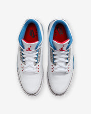 JORDAN AJ 3 RETRO - WHITE/ FIRE RED/ TRUE BLUE