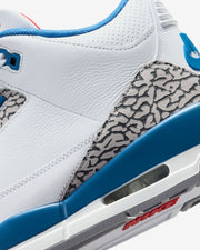 JORDAN AJ 3 RETRO - WHITE/ FIRE RED/ TRUE BLUE
