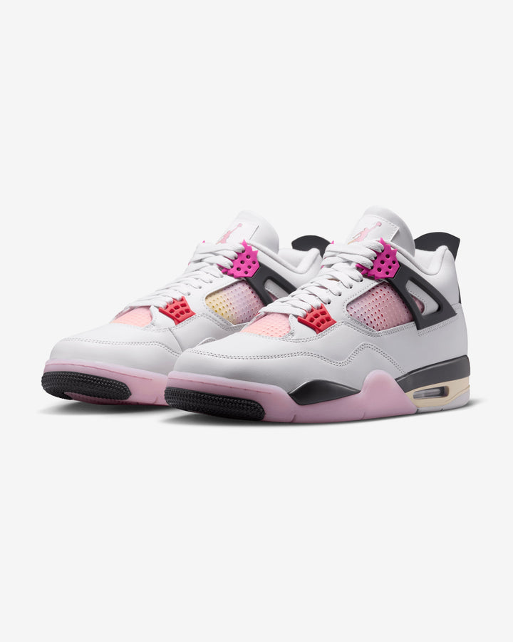 JORDAN AJ 4 RETRO - OFF WHITE/ FIRE PINK/ ANTHRACITE