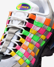 NIKE AIR MAX 95 'BIG BUBBLE' WOVEN - WHITE/ PURPLE DYNASTY