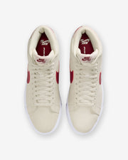 NIKE SB ZOOM BLAZER MID - PALEIVORY/ NOBLERED