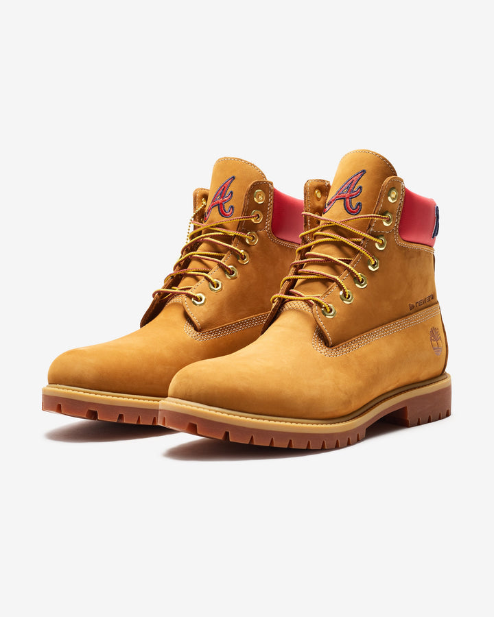 TIMBERLAND X MLB 6" PREMIUM BOOT 'BRAVES' - WHEAT