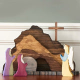 Storage & Organization Jesus Tomb-Easter Scene Wooden Decoration