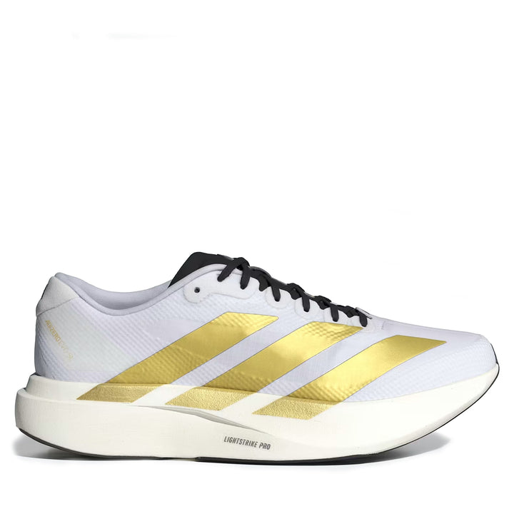 Men's Adidas Adizero Evo SL Woven - Cloud White/Matte Gold/Core Black