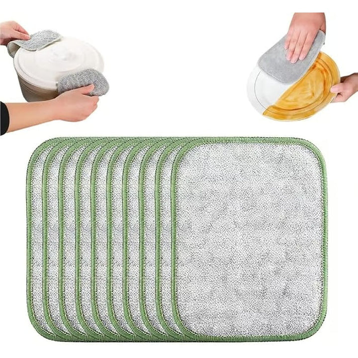 🏆On Sale⚡Double-Sided Non-Scratch Scrubber - Steel Wire Cleaning Cloth for Pots, Pans & Cookware