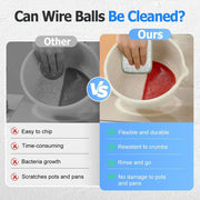 🏆On Sale⚡Double-Sided Non-Scratch Scrubber - Steel Wire Cleaning Cloth for Pots, Pans & Cookware