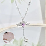 Storage & Organization Pink Angel Wings Necklace