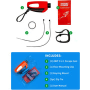 2-in-1 Emergency Window Breaker & Seatbelt Cutter — Lifetime Warranty